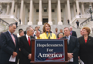 House Minority Leader Nancy Pelosi reaffirms the Democratic Partyās promise to remain marginalized.